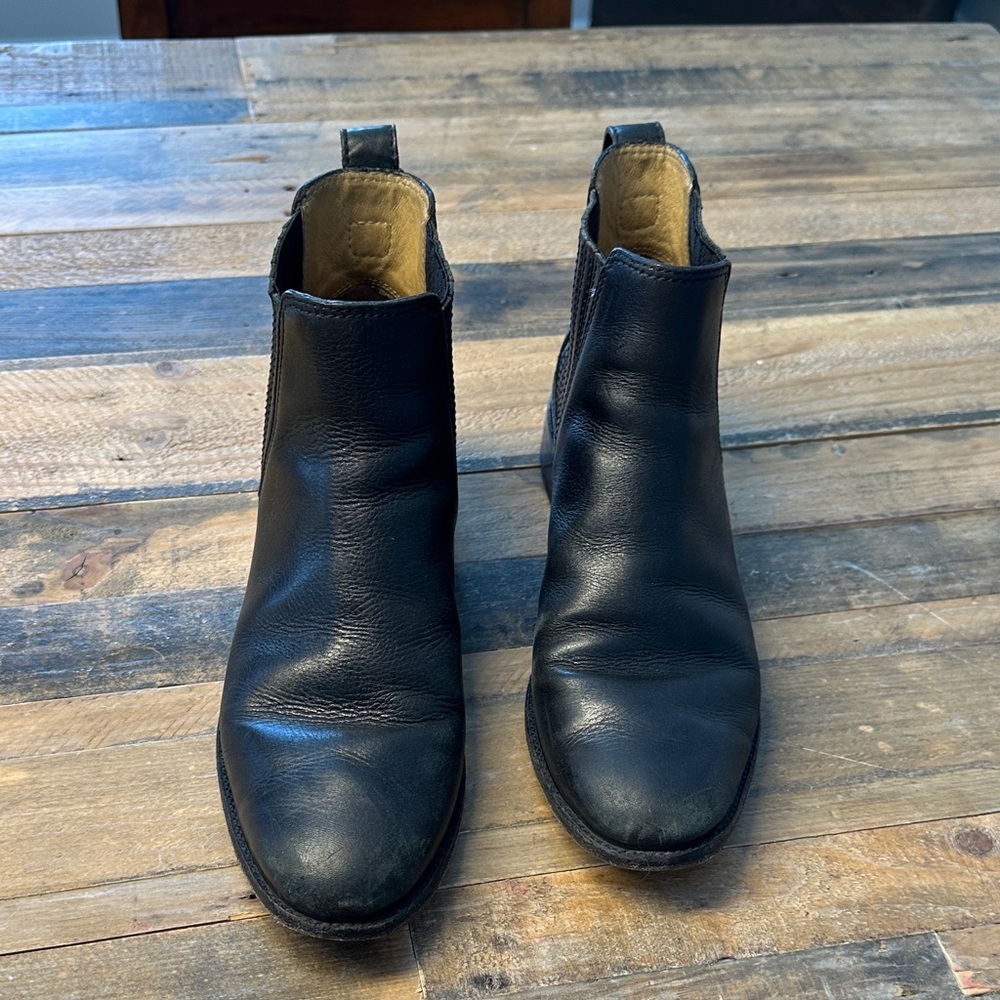 Madewell Black Leather Ankle Boots